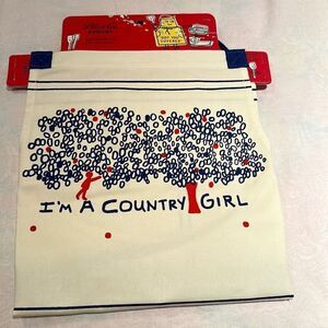 Blue Q Apron Heavy Cotton “I’m a Country Girl” Apple Tree